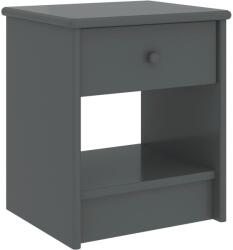 vidaXL Noptiera, gri închis, 35 x 30 x 40 cm, lemn masiv pin GartenMobel Dekor (322226)