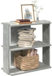 vidaXL Biblioteca cu 3 niveluri gri beton 60x30x60 cm lemn GartenMobel Dekor (860250) Biblioteca
