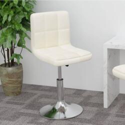 vidaXL Scaun de bar pivotant, crem, material textil GartenMobel Dekor (334201)