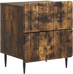 vidaXL Noptiera cu 2 sertare, stejar fumuriu, 43 x 34, 5 x 49, 5 cm (894305)