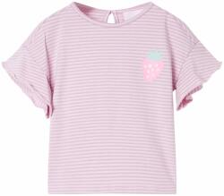 vidaXL Tricou pentru copii cu maneci cu volane, lila, 116 GartenMobel Dekor (11536)