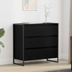 vidaXL Bufet cu sertar Stejar Negru 79 x 36 x 75.5 cm Lemn compozit GartenMobel Dekor (886594) Comoda