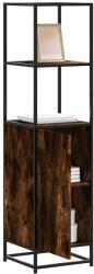 vidaXL Dulapuru stejar afumat 35, 5x35x139 cm lemn si metal prelucrat GartenMobel Dekor (849046) Comoda