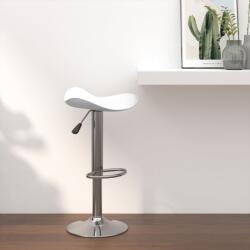 vidaXL Scaun de bar, alb, otel cromat si piele artificiala GartenMobel Dekor (335079)