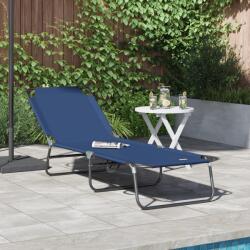 vidaXL Sezlong pliabil portabil Albastru 600D Oxfor Fabric GartenMobel Dekor (42003140)
