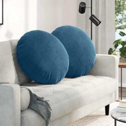 vidaXL Perne de Sezut 2 pcs albastru Ø80 x 29 cm Catifea GartenMobel Dekor (42014247)