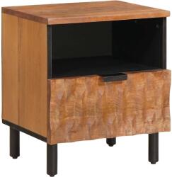 vidaXL Noptiera maro din lemn masiv de mango, 40 x 33 x 46 cm, cu sertar (4017906)