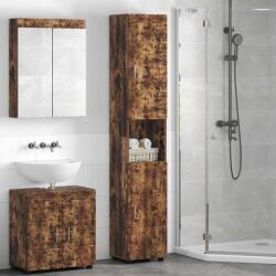 vidaXL Set dulap baie TULUM Stejar fumuriu 37 x 31, 5 x 203 cm GartenMobel Dekor (880356)