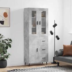 vidaXL Dulap înalt, gri beton, 69, 5x34x180, lemn compozit GartenMobel Dekor (3198485) Comoda