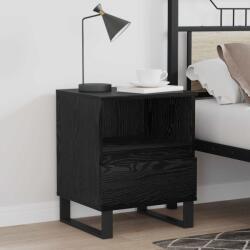 vidaXL Dulap de pat Stejar Negru 40 x 35 x 50 cm Lemn compozit GartenMobel Dekor (8004338)