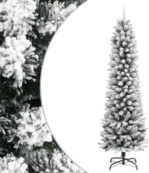 vidaXL Brad de Craciun artificial slim cu zapada pufoasa 150 cm PVC&PE GartenMobel Dekor (4019686)