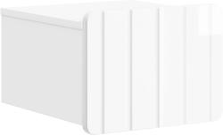 vidaXL Noptiera suspendata alba lucioasa cu sertar, 33 x 34, 5 x 24 cm (898263)