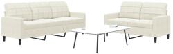 vidaXL Set de canapele cu perne, 2 piese, crem, catifea GartenMobel Dekor (3278399) Canapea
