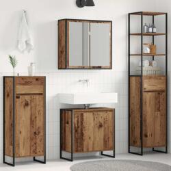 vidaXL Set de mobilier pentru baie cu sertar Lemn vechi Lemn compozit GartenMobel Dekor (3403056)