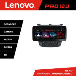 Lenovo Navigatie Honda Accord 2004-2008 Lenovo PRO 12.3 QLED 8GB RAM 256GB 4G (KIT-ACCORD+PRO-12.3-8+256+KIT-10-9)
