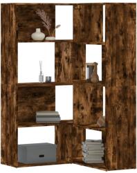 vidaXL Biblioteca 4 niveluri stejar fumuriu 85x85x140cm lemn prelucrat GartenMobel Dekor (3307814) Biblioteca