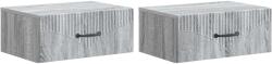 vidaXL Set 2 noptiere suspendate gri Sonoma, 49 x 34, 5 x 20 cm, cu sertar (898968)