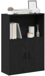 vidaXL Biblioteca Stejar negru 60x24x85 cm Lemn prelucrat GartenMobel Dekor (860410) Biblioteca