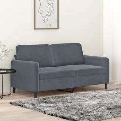 vidaXL Canapea cu 2 locuri, gri închis, 140 cm, catifea GartenMobel Dekor (359443) Canapea