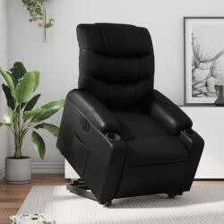 vidaXL Fotoliu rabatabil electric cu ridicare, negru, piele ecologica GartenMobel Dekor (3206613)