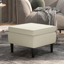 vidaXL Scaun cu picioare din lemn, crem, catifea GartenMobel Dekor (329445)