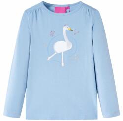 vidaXL Tricou copii cu maneci lungi, albastru deschis, 140 GartenMobel Dekor (13703)