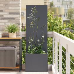 vidaXL Ghiveci de Gradina cu Panou Decorativ Antracit 50 x 140 cm GartenMobel Dekor (876450)