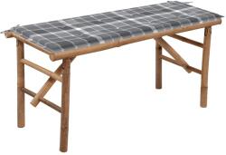 vidaXL Banca de gradina pliabila cu perna, 118 cm, bambus GartenMobel Dekor (3063863)