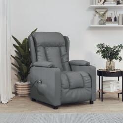 vidaXL Fotoliu rabatabil electric, gri, piele ecologica GartenMobel Dekor (3098805)