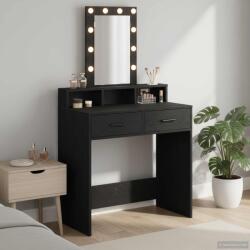 vidaXL Masa de Machiaj cu sertar Negru 79 x 41 x 140 cm Lemn compozit GartenMobel Dekor (865164)