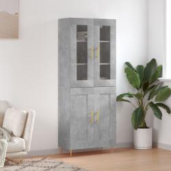 vidaXL Dulap înalt, gri beton, 69, 5x34x180, lemn compozit GartenMobel Dekor (3198333) Comoda