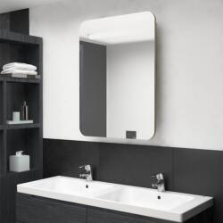vidaXL Dulap de baie cu oglinda si LED, stejar, 60x11x80 cm GartenMobel Dekor (326507)