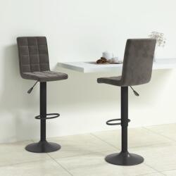 vidaXL Scaune de bar, 2 buc. , gri închis, catifea GartenMobel Dekor (335764)