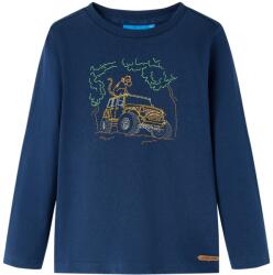 vidaXL Tricou pentru copii cu maneci lungi, bleumarin, 92 GartenMobel Dekor (13019)