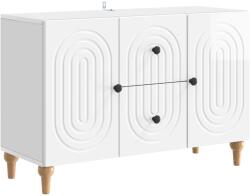 vidaXL Cabinet TV Alb foarte lucios 89 x 34, 5 x 60 cm Lemn prelucrat GartenMobel Dekor (894199) Comoda