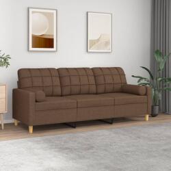 vidaXL Canapea cu 3 locuri cu pernute, maro, 180 cm, textil GartenMobel Dekor (3200793) Canapea