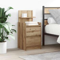 vidaXL Noptiera cu 2 sertare Artisan Stejar 38x34x80 cm GartenMobel Dekor (861371)