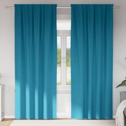 vidaXL Perdele Opaque cu Inel 2 pcs Turcoaz 260 x 140 cm Poliester GartenMobel Dekor (4107532)