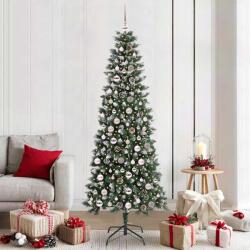 vidaXL Brad de Craciun artificial Verde 210 cm PVC si Plastic si Otel GartenMobel Dekor (3395834)