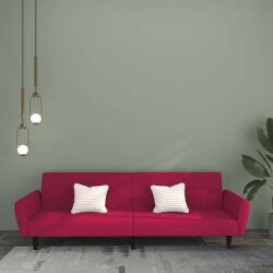 vidaXL Canapea extensibila cu 2 locuri, rosu vin, catifea GartenMobel Dekor (375862) Canapea
