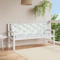 vidaXL Perne banca de gradina, 2 buc, 150x50x7cm, model frunze, textil GartenMobel Dekor (361712)