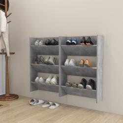 vidaXL Pantofare de perete, 2 buc. , gri beton, 60x18x90 cm, PAL GartenMobel Dekor (806768) Pantofar
