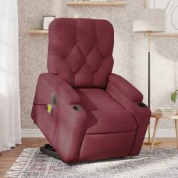 vidaXL Fotoliu de masaj electric rabatabil cu ridicare rosu vin textil GartenMobel Dekor (3204749)