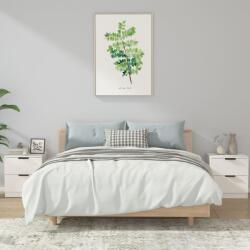 vidaXL Noptiere, 2 buc. , alb, lemn prelucrat GartenMobel Dekor (811215)