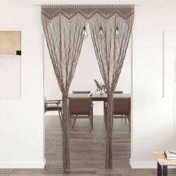 vidaXL Perdea macrame, gri taupe, 140 x 240 cm, bumbac GartenMobel Dekor (323980)
