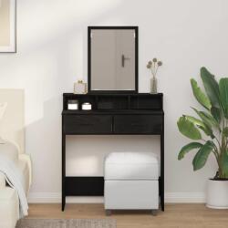 vidaXL Masa de Machiaj Stejar Negru 79 x 41 x 140 cm Lemn compozit GartenMobel Dekor (865137)