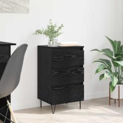 vidaXL Bufet Stejar Negru 40 x 35 x 70 cm Lemn Ingineresc si Fier GartenMobel Dekor (881707) Comoda