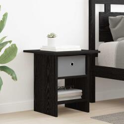 vidaXL Noptiera cu sertar Stejar Negru 41 x 40 x 45 cm Lemn compozit GartenMobel Dekor (8000438)