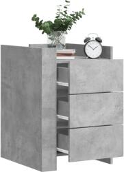 vidaXL Noptiera, gri beton, 45x50x65 cm, lemn prelucrat GartenMobel Dekor (848307)