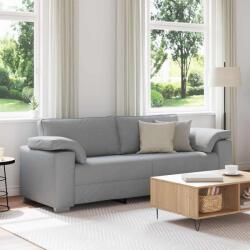 vidaXL Sofa cu 3 locuri Gri deschis 220 cm tesatura GartenMobel Dekor (4105237) Canapea